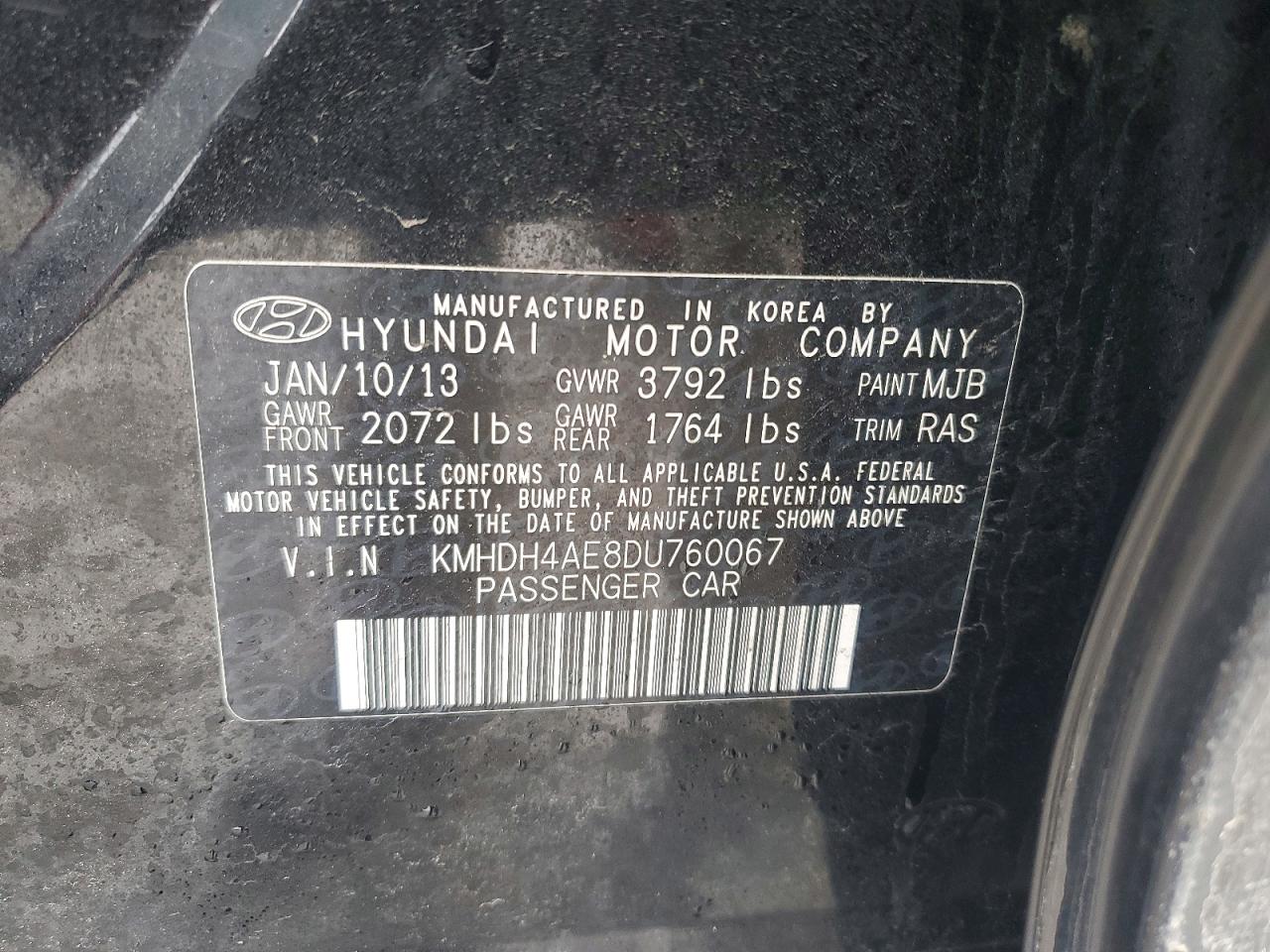 2013 HYUNDAI ELANTRA GLS photo 25