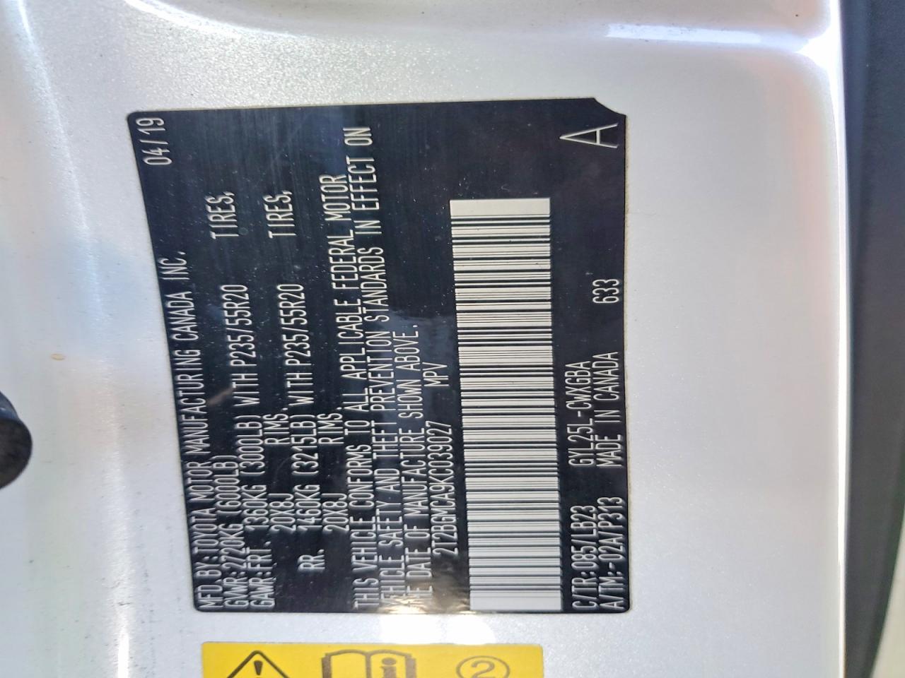 2019 LEXUS RX 450H BASE photo 27