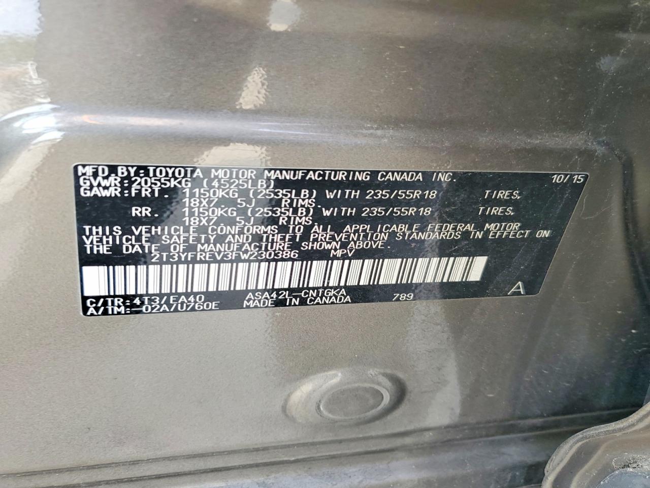 2015 TOYOTA RAV4 photo 12
