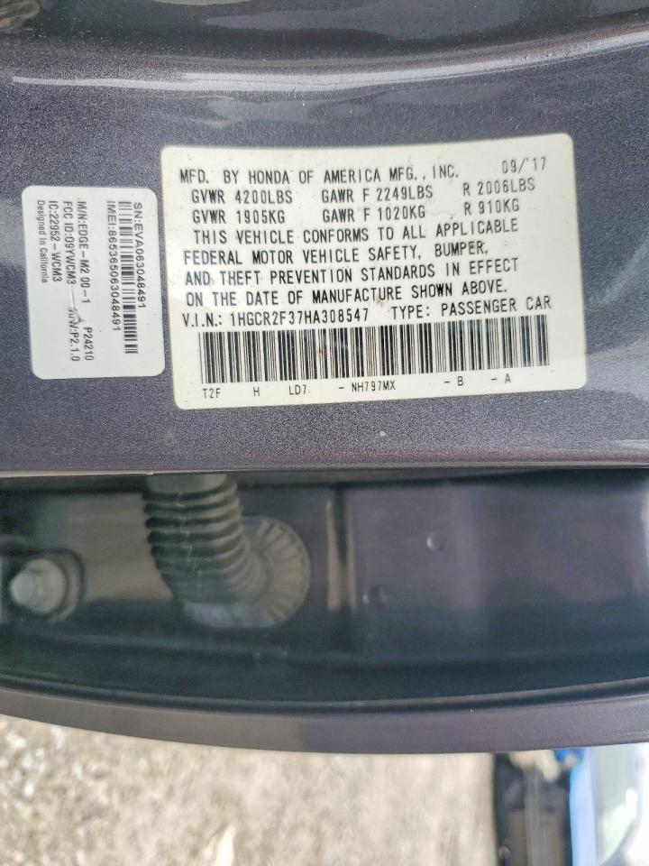 2017 HONDA ACCORD LX photo 23