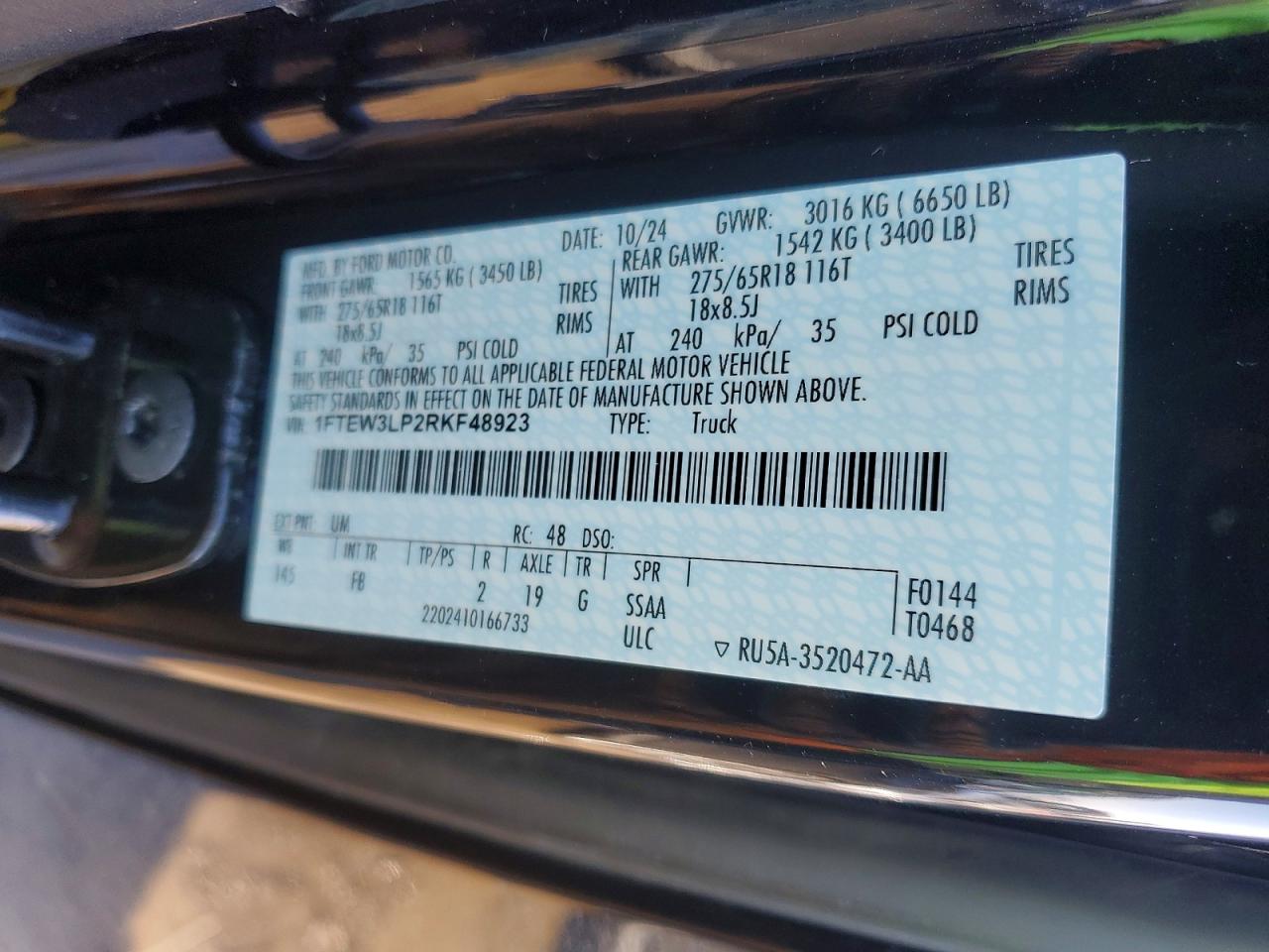 2024 FORD F150 XLT photo 23