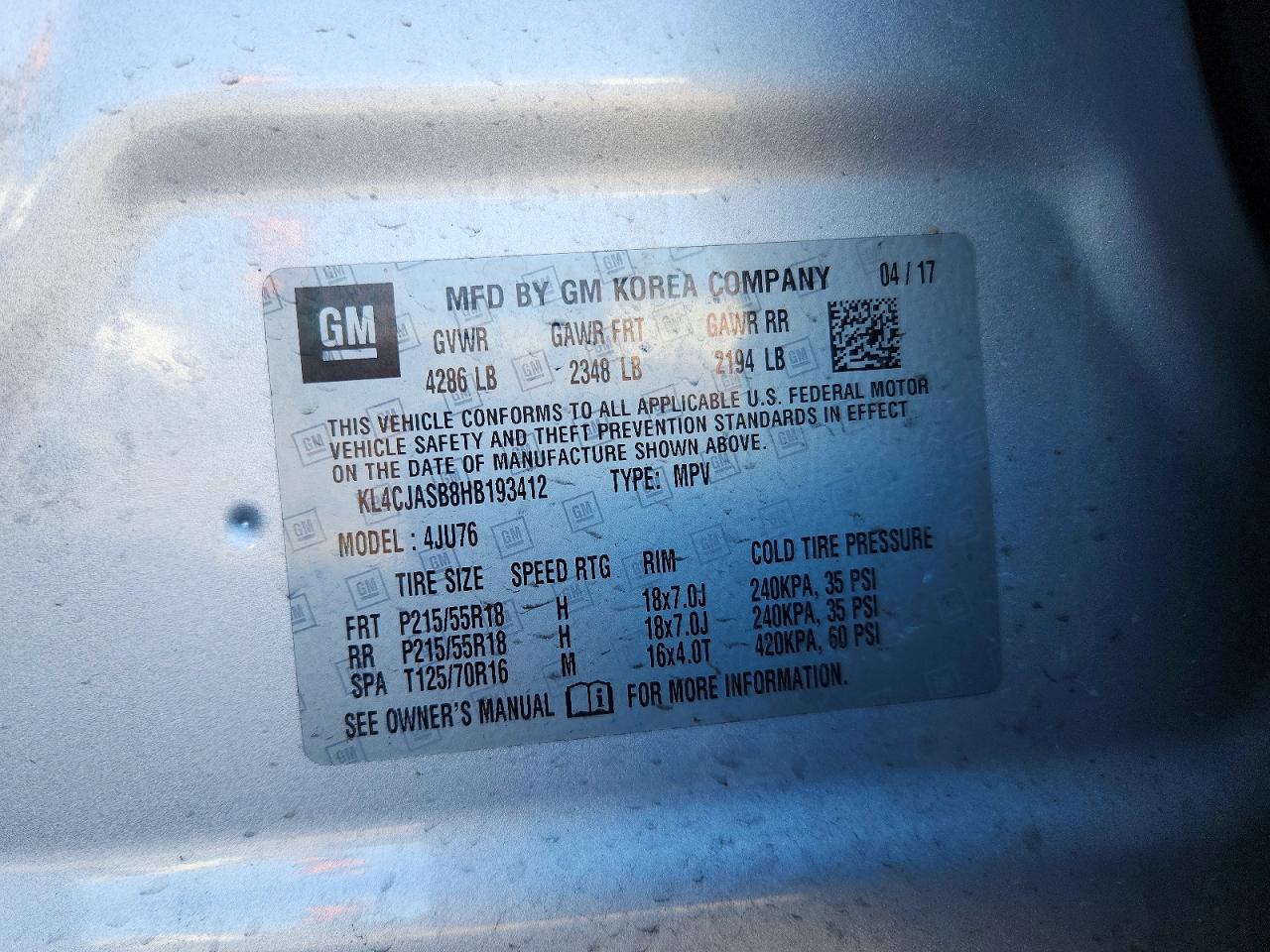 2017 BUICK ENCORE PREFERRED photo 34