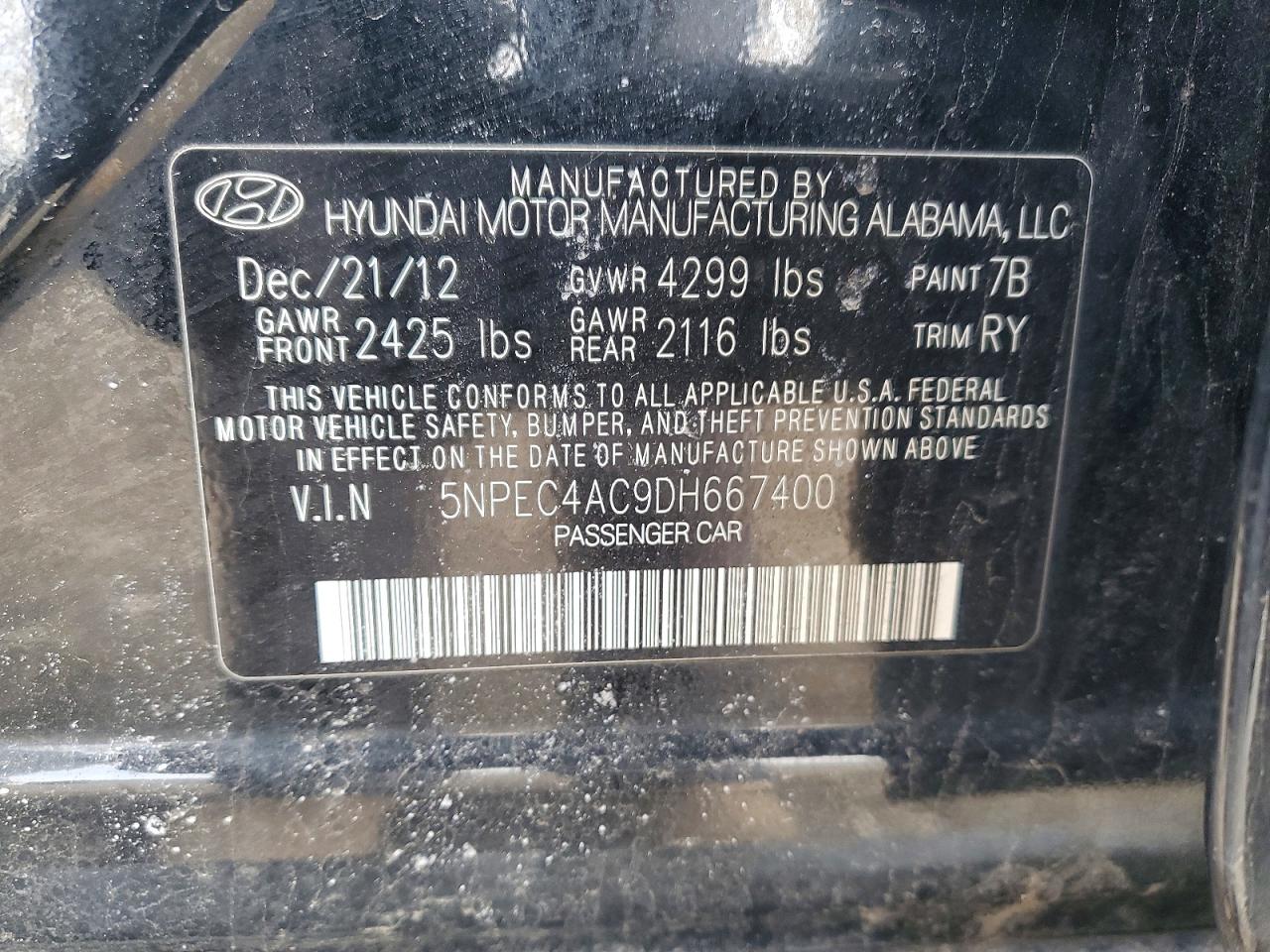 2013 HYUNDAI SONATA SE photo 25