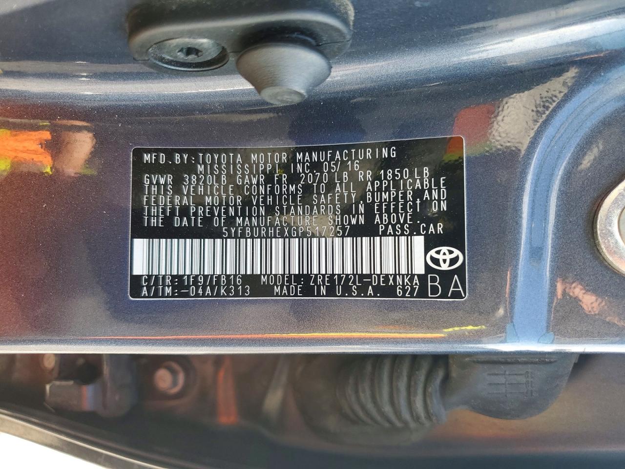 2016 TOYOTA COROLLA LE photo 23