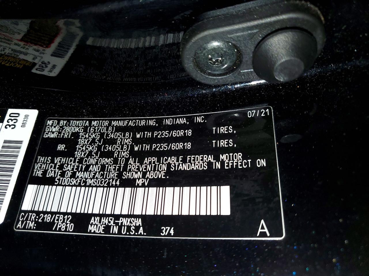 2021 TOYOTA SIENNA XSE 7-PASSENGER photo 14