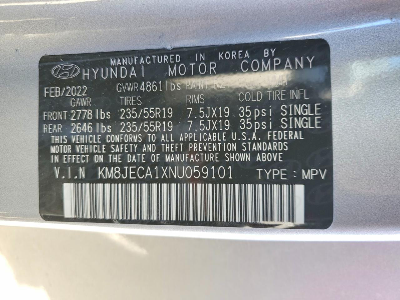 2022 HYUNDAI TUCSON LIMITED photo 14