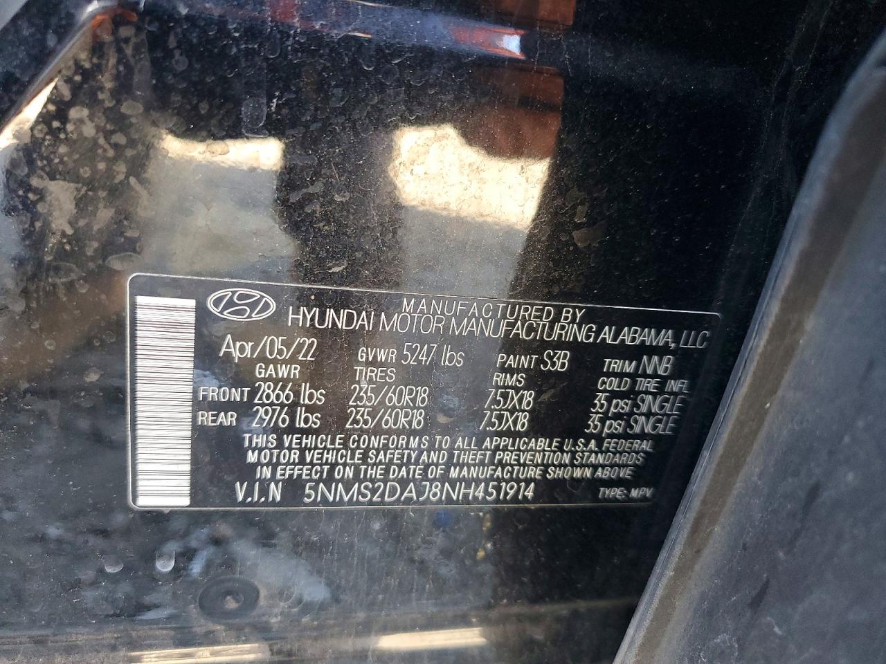 2022 HYUNDAI SANTA FE SEL photo 13