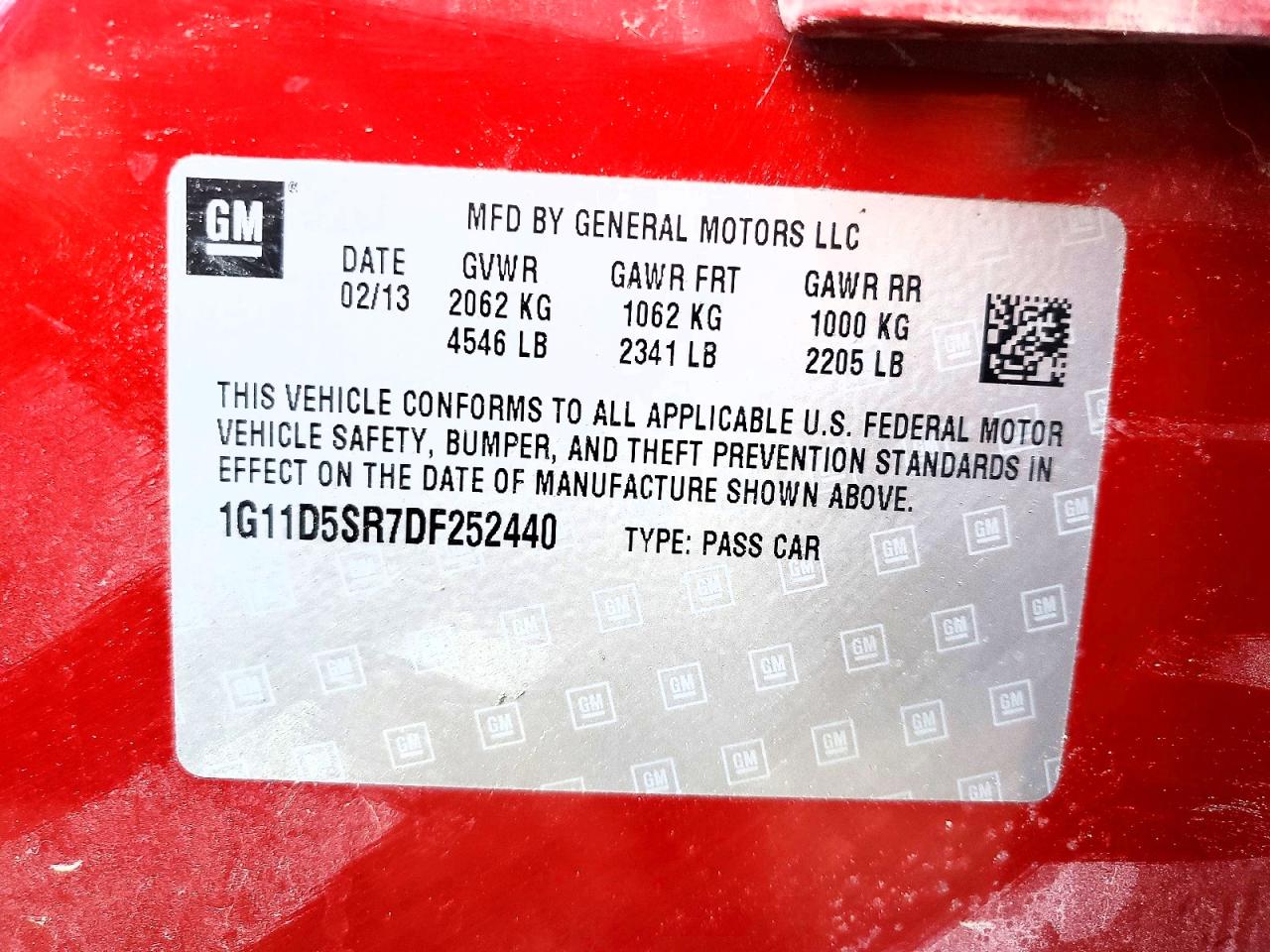 2013 CHEVROLET MALIBU 1LT photo 12