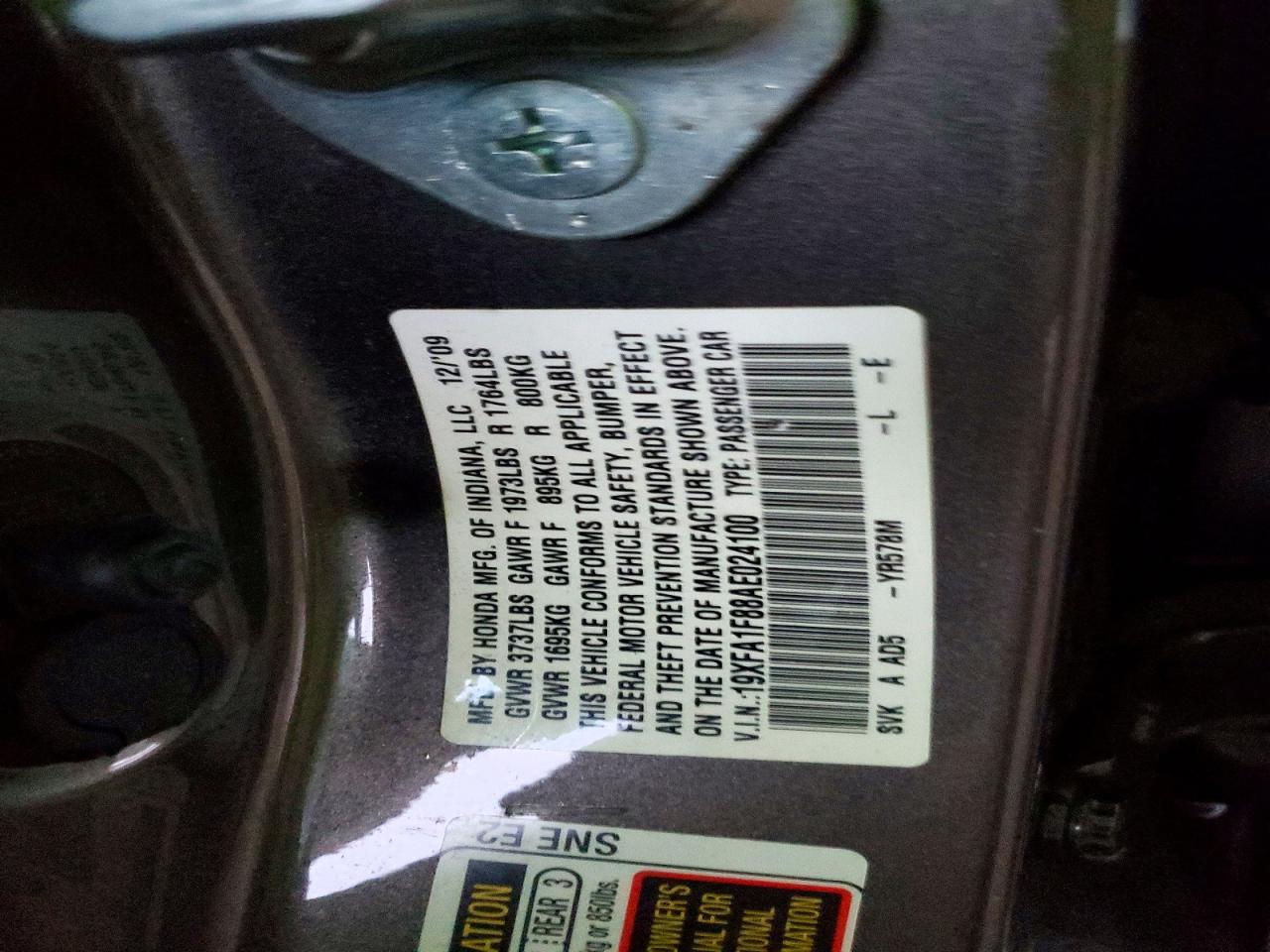 2010 HONDA CIVIC EX photo 23