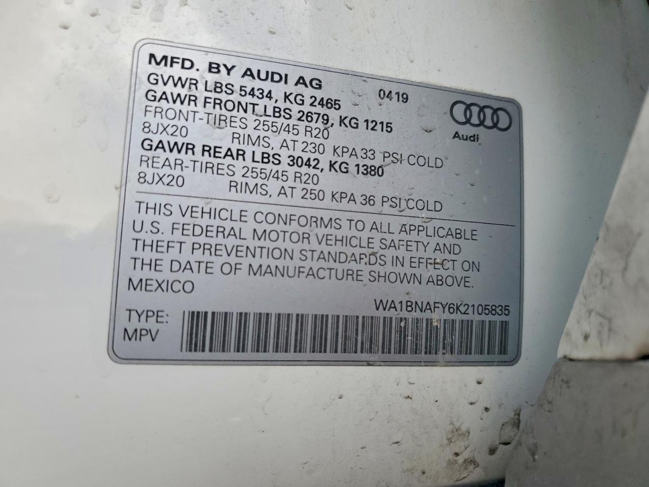 2019 AUDI Q5 PREMIUM PLUS photo 40