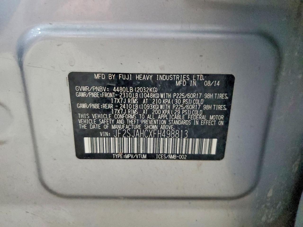 2015 SUBARU FORESTER 2.5I LIMITED photo 23