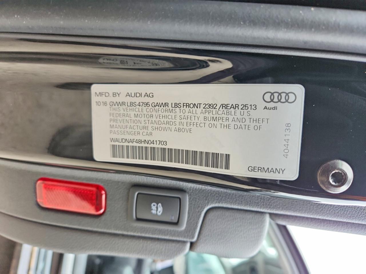2017 AUDI A4 PREMIUM photo 37