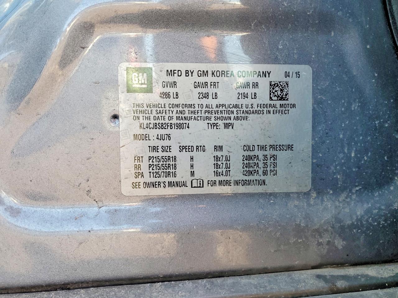 2015 BUICK ENCORE CONVENIENCE photo 37