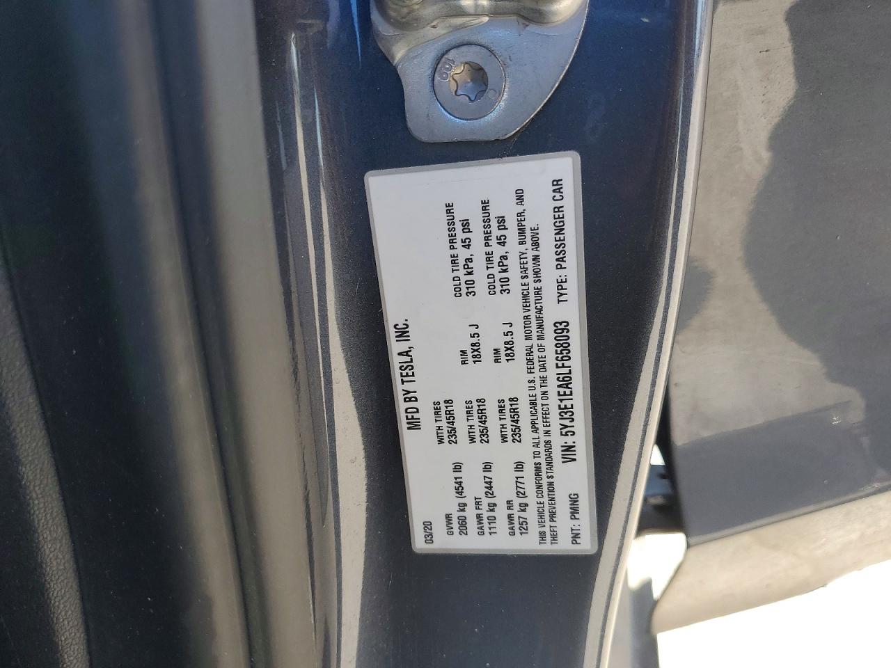 2020 TESLA MODEL 3 photo 23