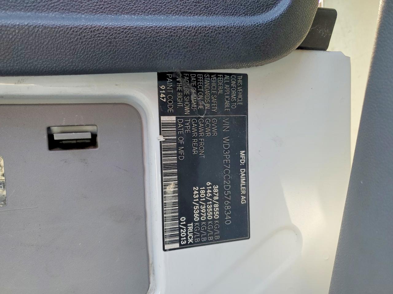 2013 MERCEDES-BENZ SPRINTER 2500 photo 13