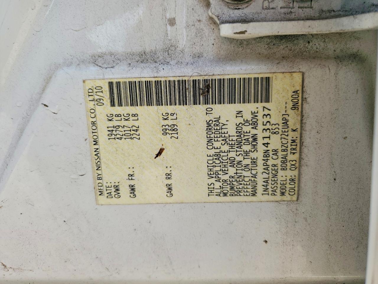 2011 NISSAN ALTIMA 2.5 photo 12