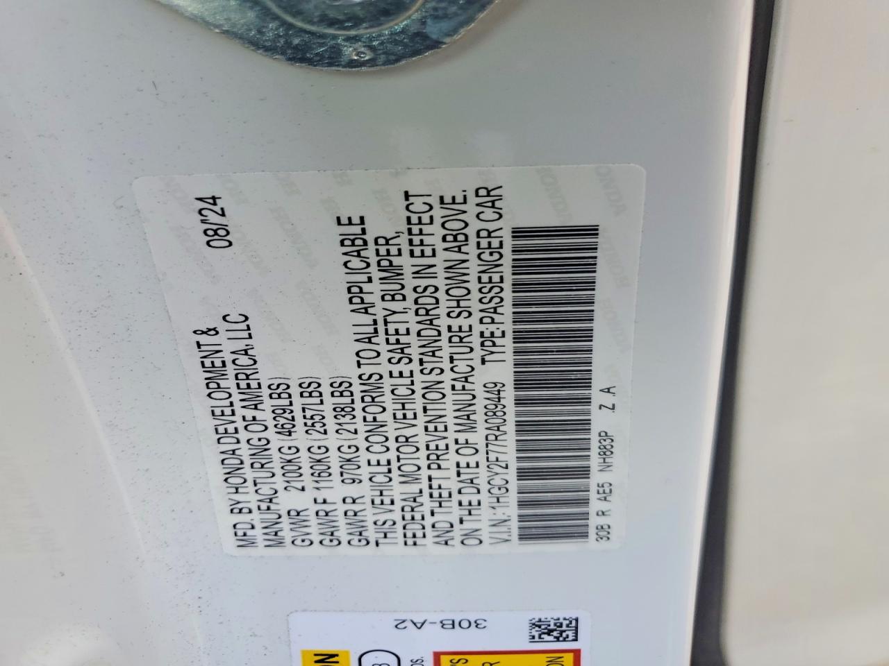 2024 HONDA ACCORD HYBRID SPORT-L photo 12