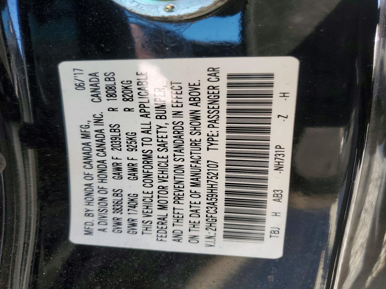 2017 HONDA CIVIC SI photo 12