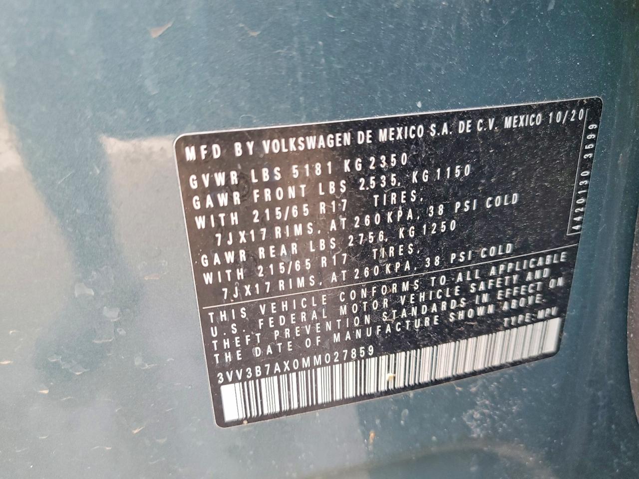 2021 VOLKSWAGEN TIGUAN SE photo 14