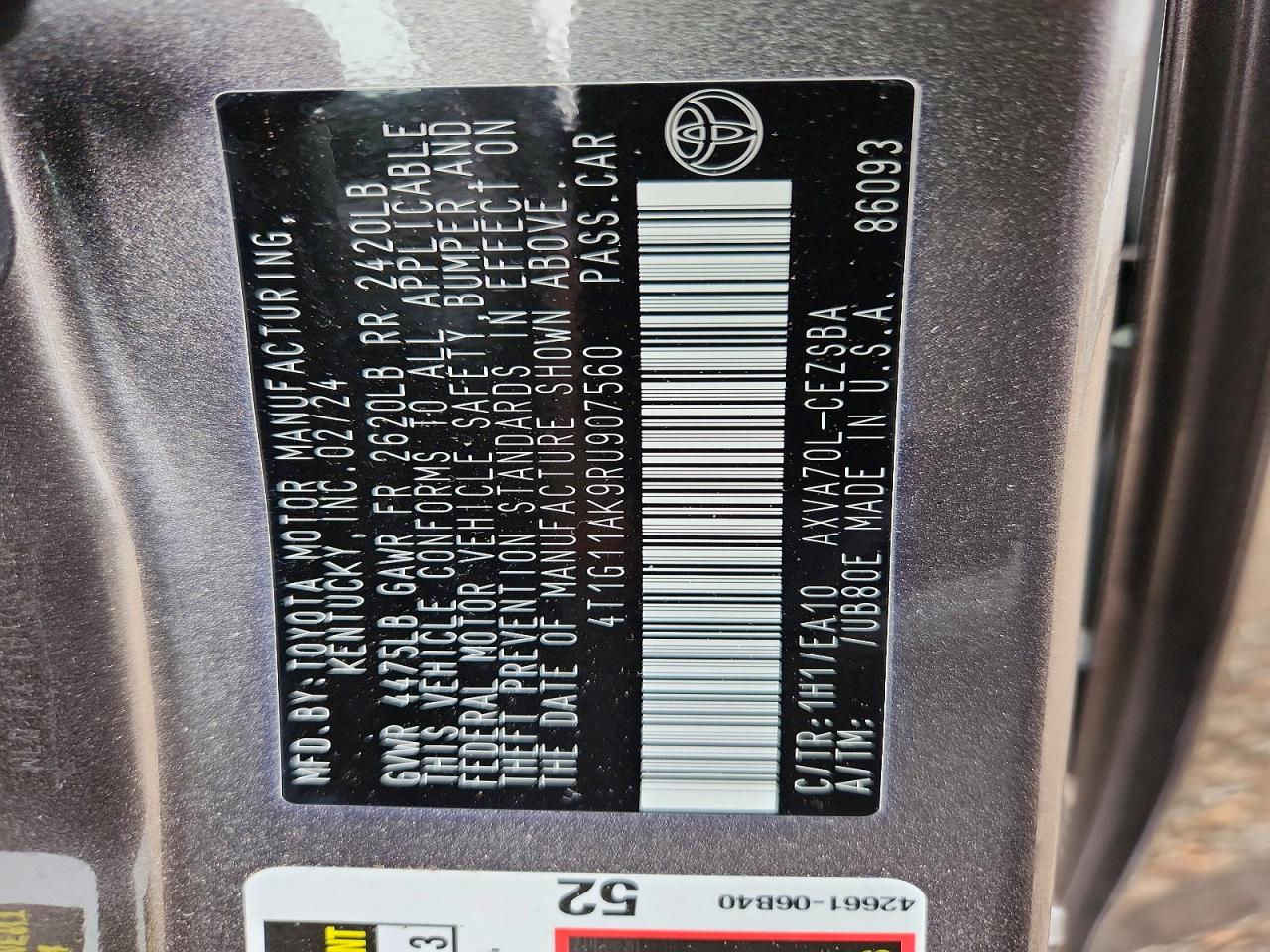 2024 TOYOTA CAMRY SE photo 34