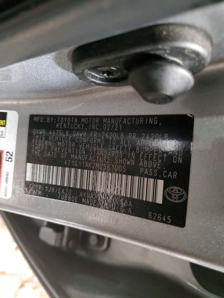 2021 TOYOTA CAMRY SE photo 12