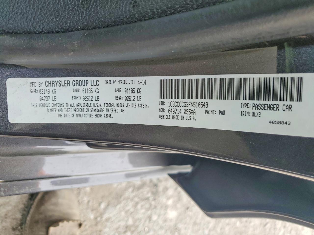 2015 CHRYSLER 200 C photo 34