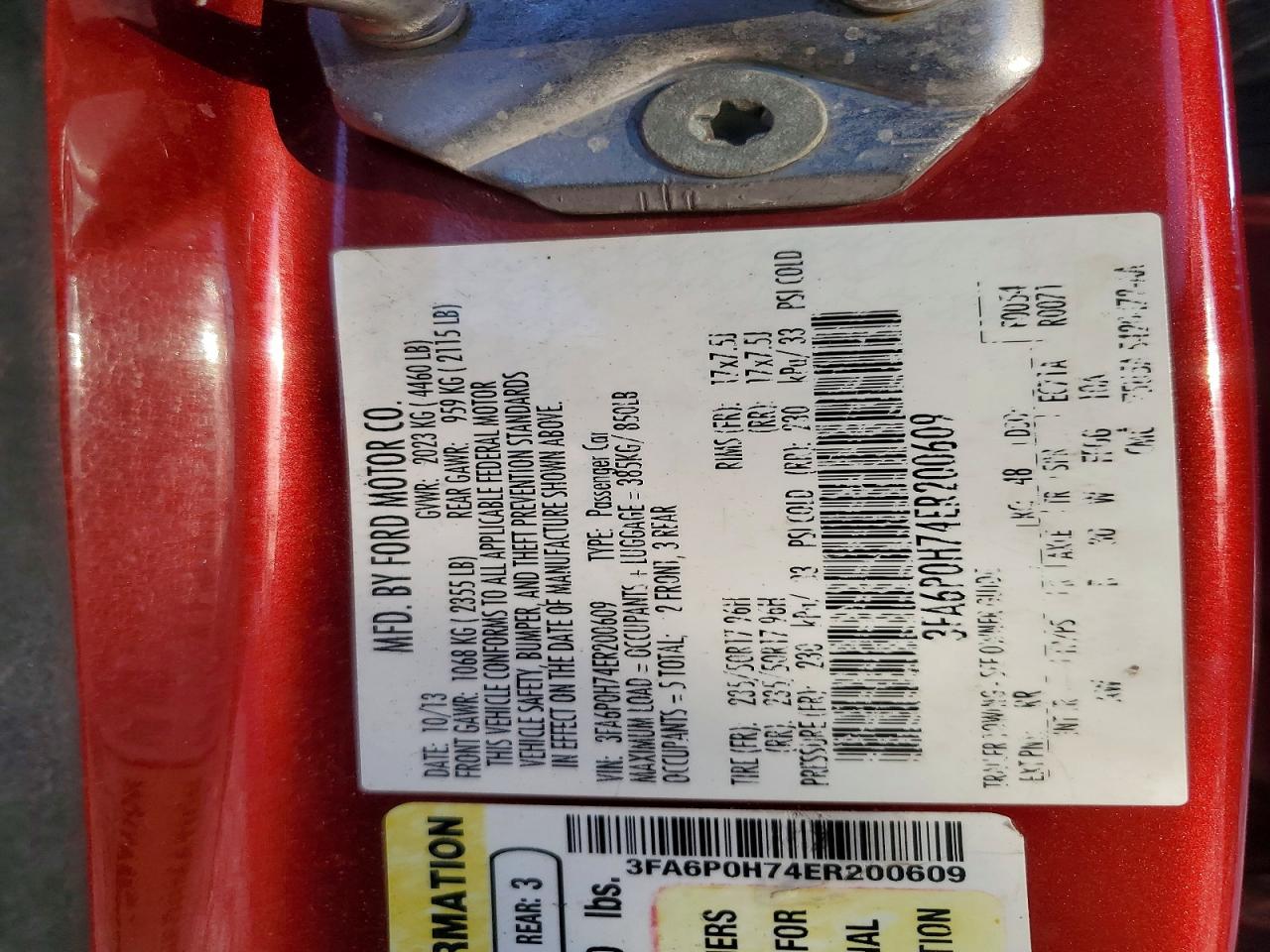 2014 FORD FUSION SE photo 23