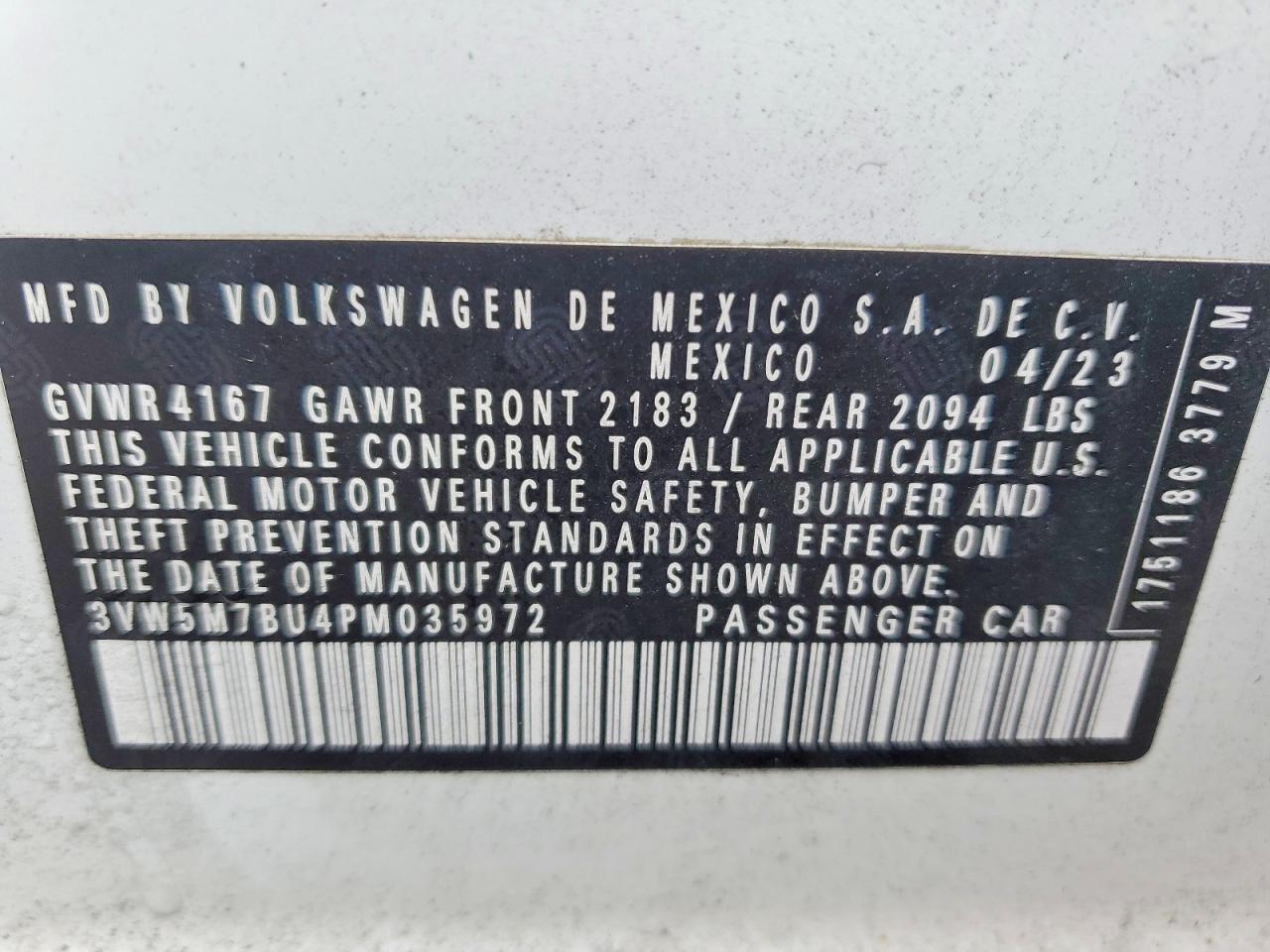 2023 VOLKSWAGEN JETTA S photo 23