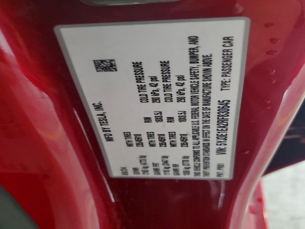2024 TESLA MODEL 3 photo 23