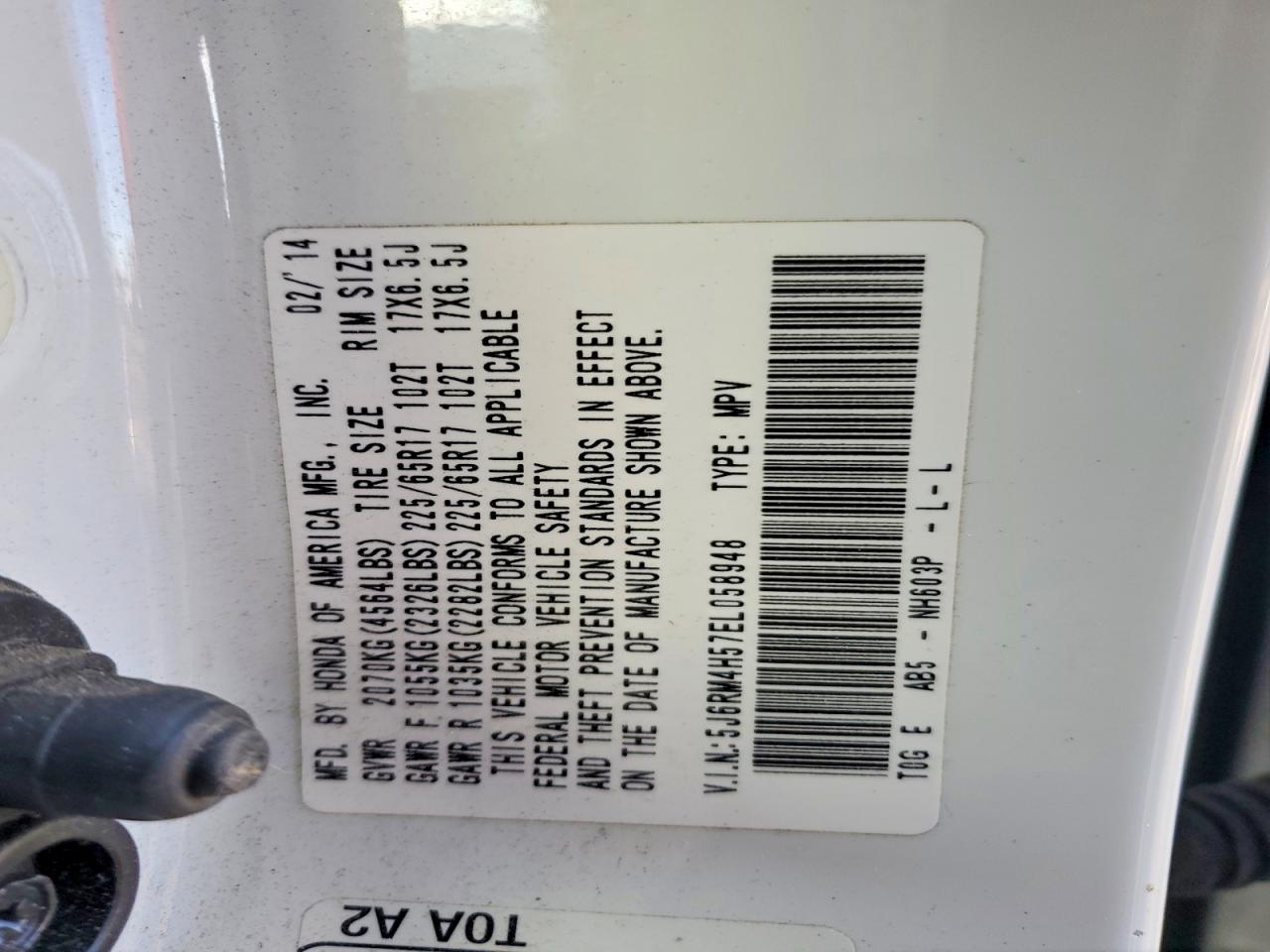 2014 HONDA CR-V EX photo 13