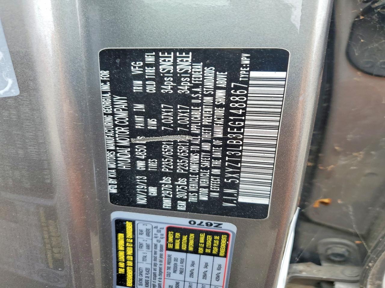 2014 HYUNDAI SANTA FE SPORT 2.4L photo 25