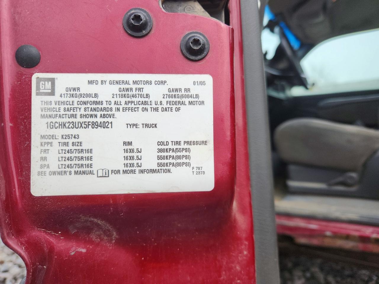 2005 CHEVROLET SILVERADO K2500 HEAVY DUTY photo 23