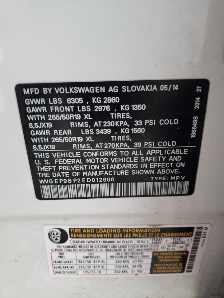 2014 VOLKSWAGEN TOUAREG V6 TDI photo 25