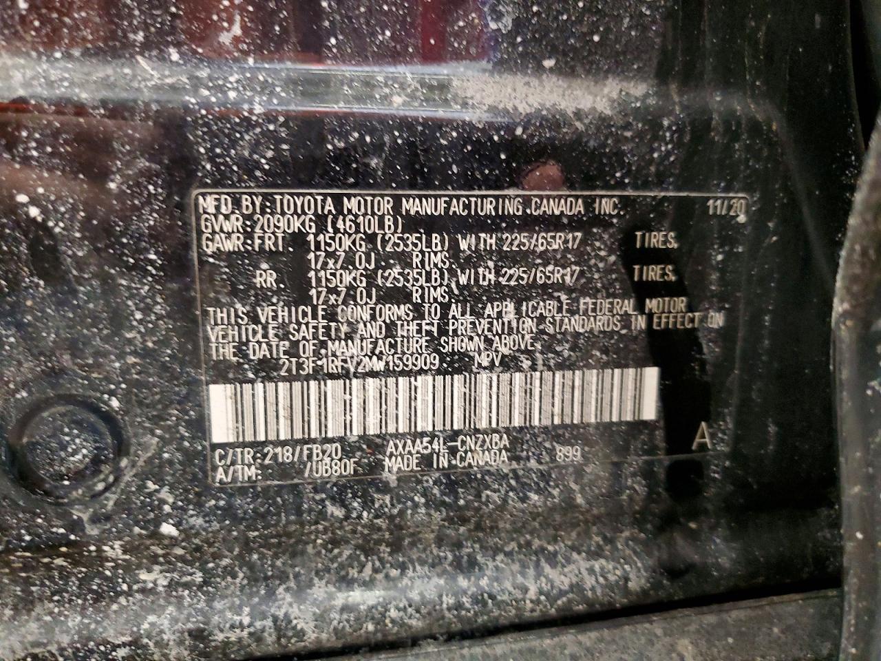 2021 TOYOTA RAV4 LE photo 25