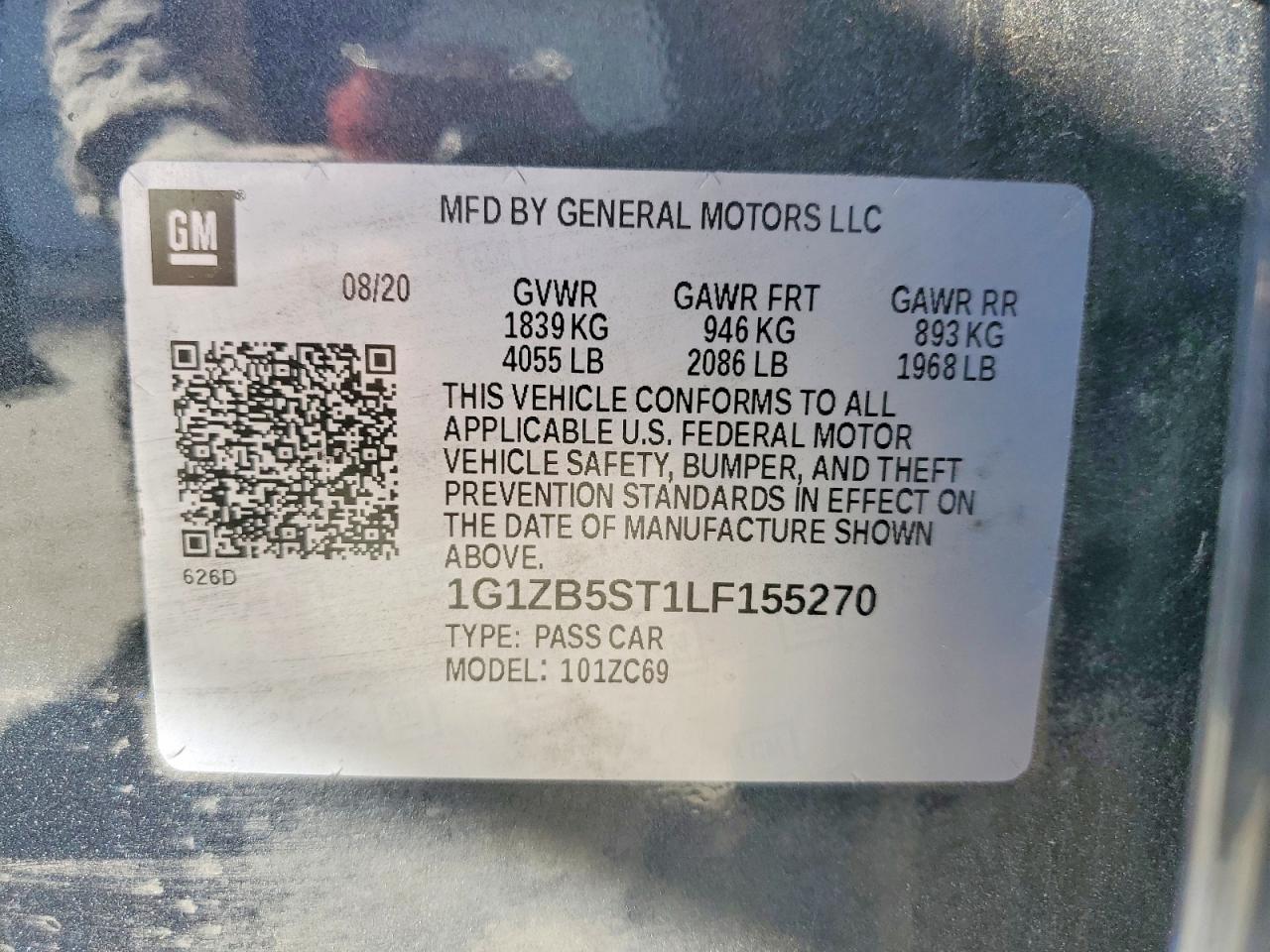 2020 CHEVROLET MALIBU LS photo 12