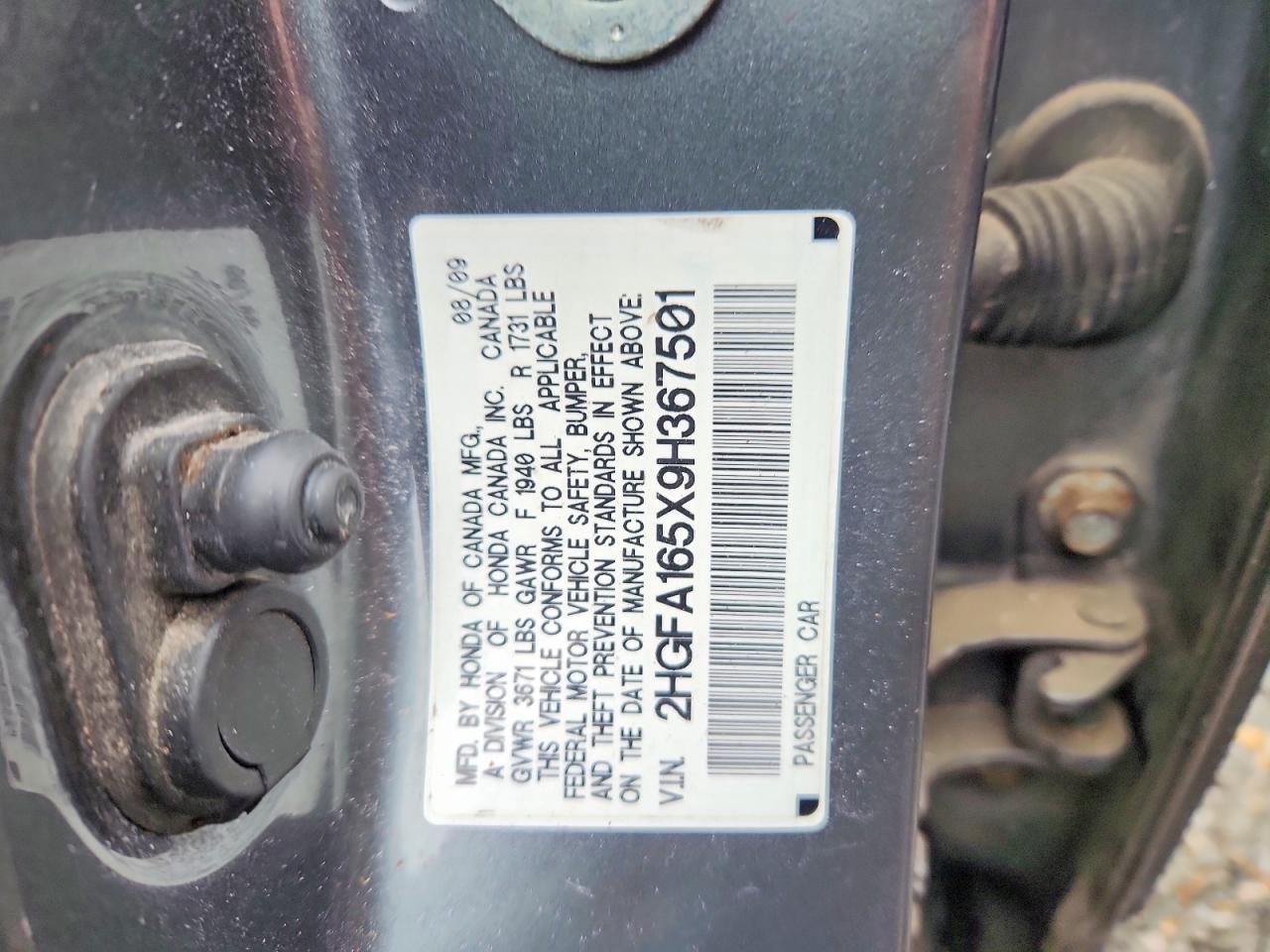 2009 HONDA CIVIC LX photo 12