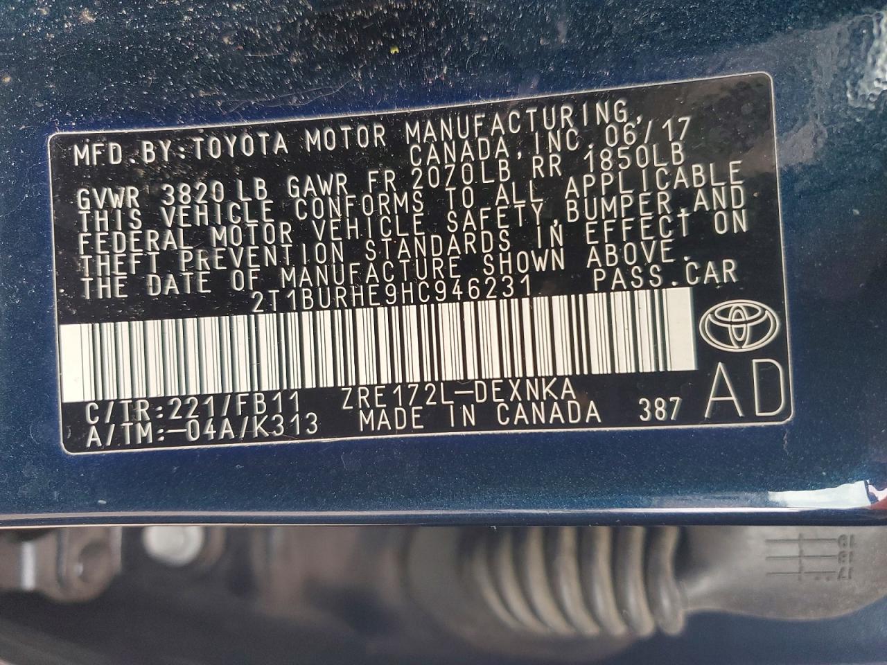 2017 TOYOTA COROLLA LE photo 23