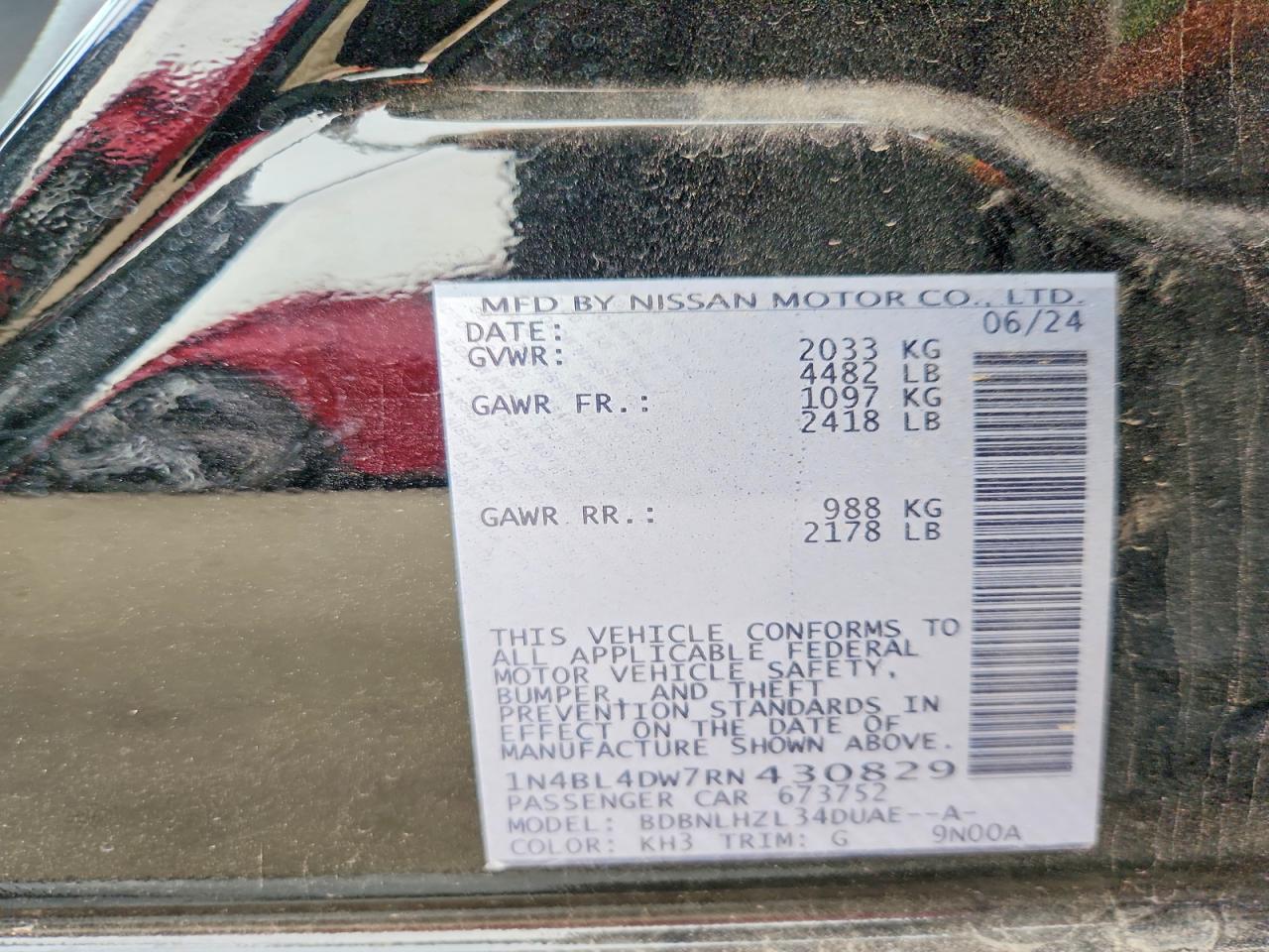 2024 NISSAN ALTIMA SV photo 13