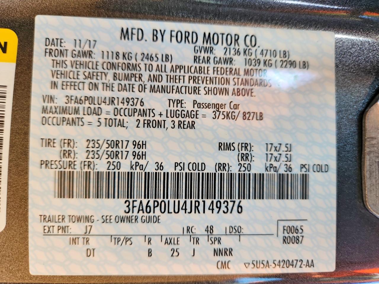 2018 FORD FUSION SE HYBRID photo 25
