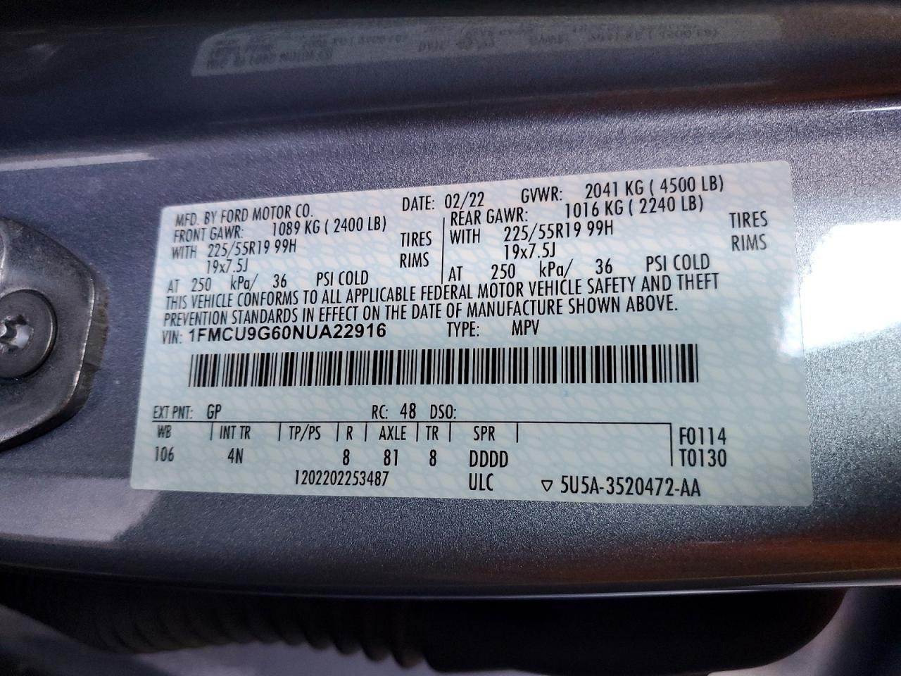 2022 FORD ESCAPE SE photo 25