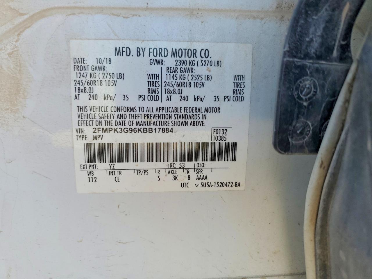 2019 FORD EDGE photo 14