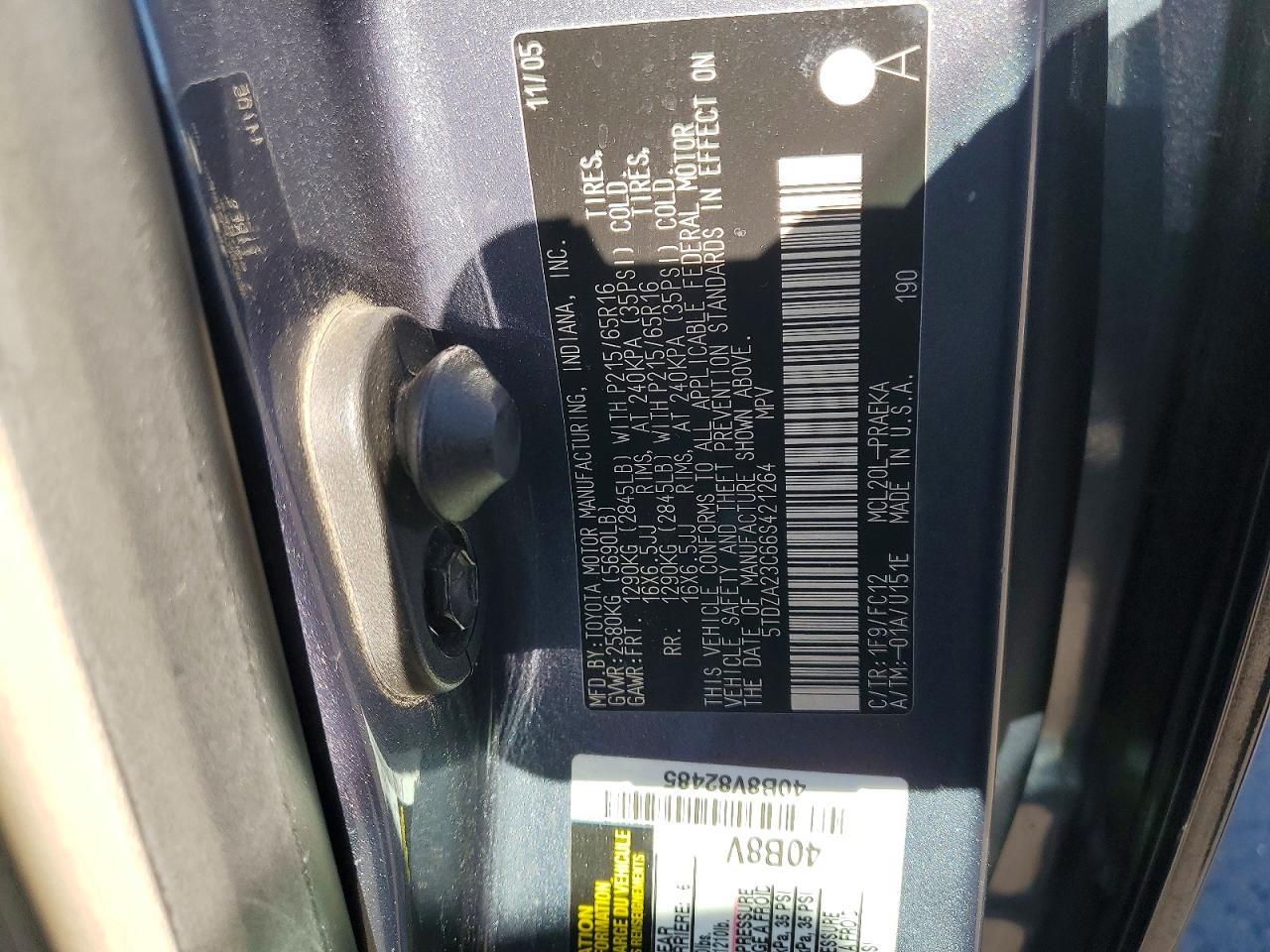 2006 TOYOTA SIENNA CE photo 13