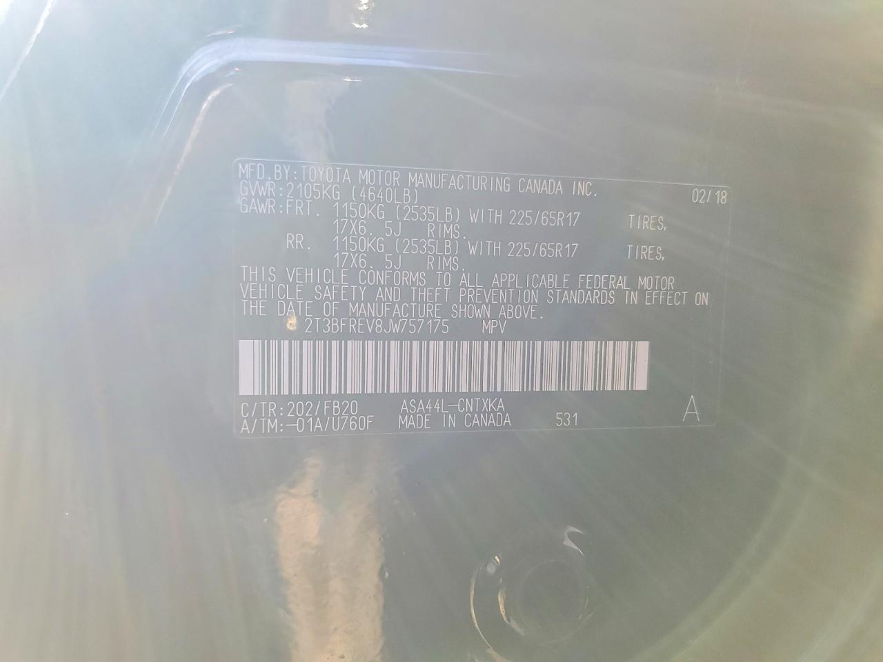 2018 TOYOTA RAV4 LE photo 13