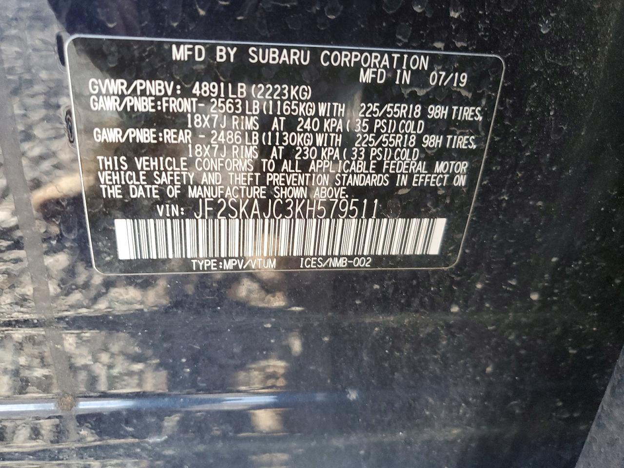 2019 SUBARU FORESTER SPORT photo 25