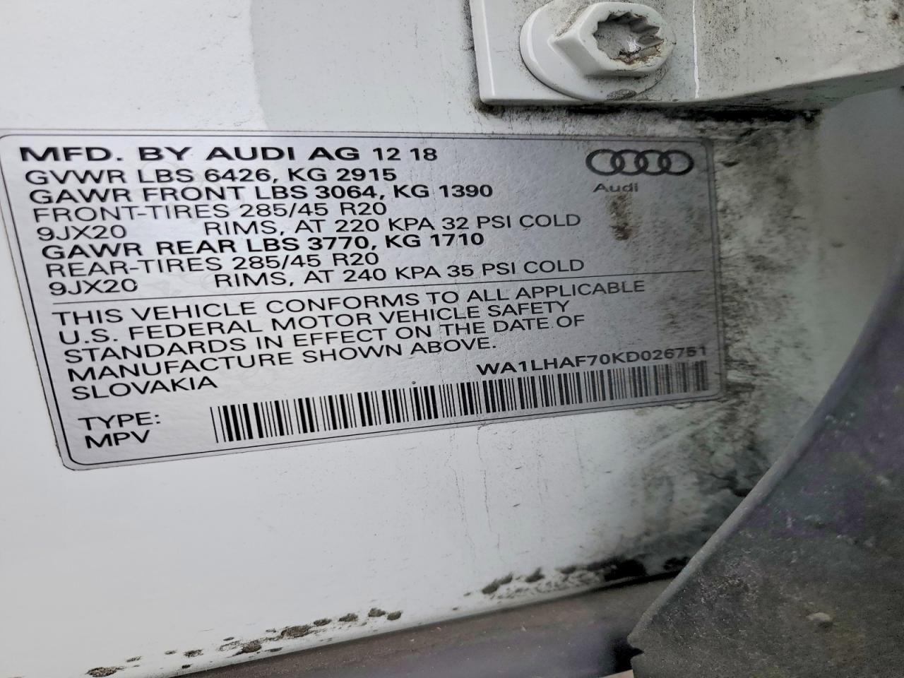 2019 AUDI Q7 PREMIUM PLUS photo 13