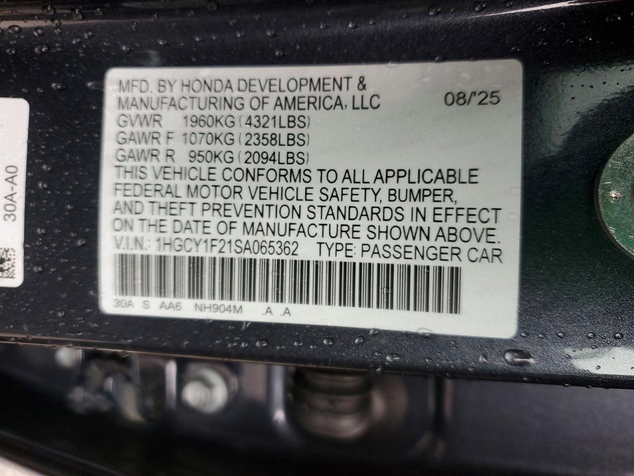 2025 HONDA ACCORD LX photo 23