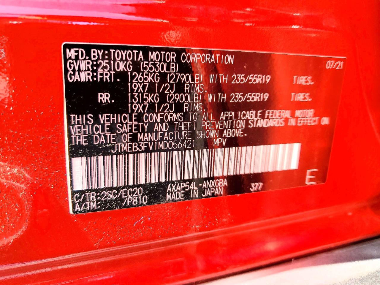 2021 TOYOTA RAV4 PRIME XSE photo 37