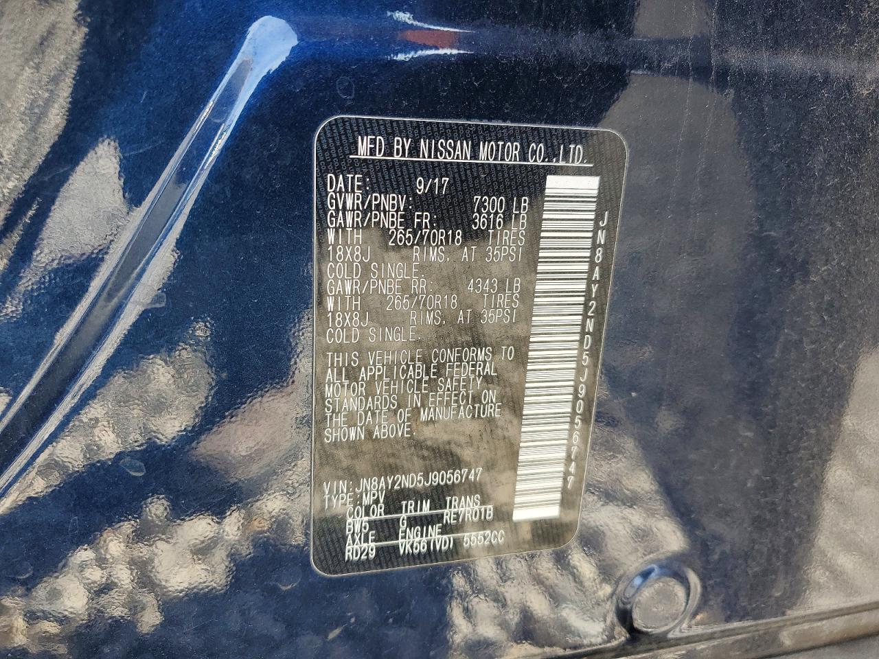 2018 NISSAN ARMADA SV photo 37