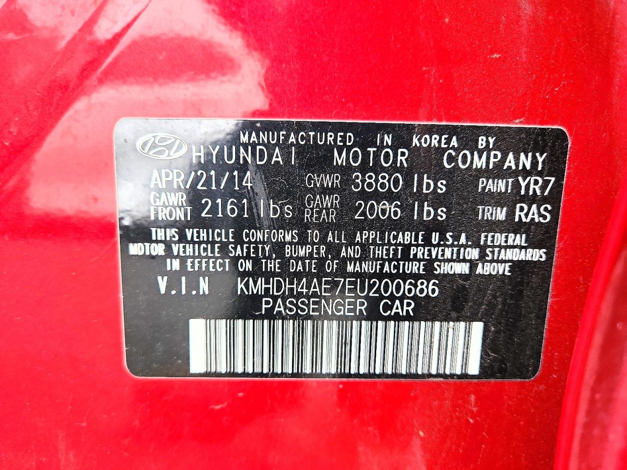 2014 HYUNDAI ELANTRA SE photo 23