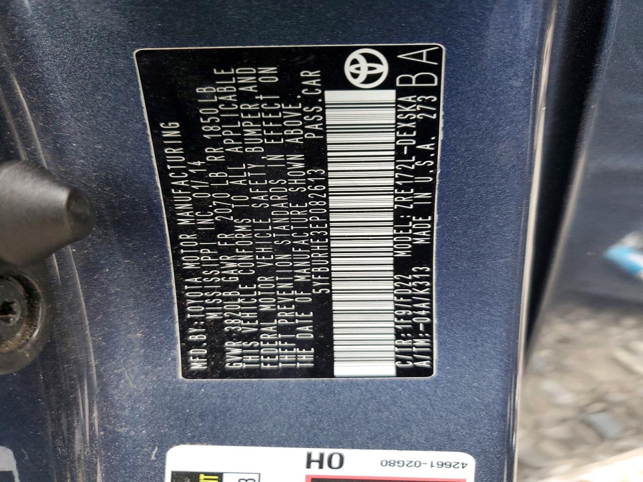 2014 TOYOTA COROLLA photo 23